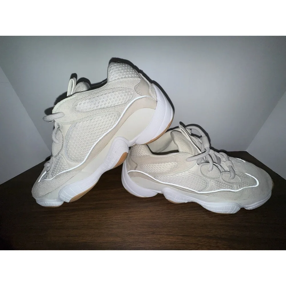 Adidas Mens Yeezy 500 Lace Up Sneakers Shoes Casual - Off White - Size 11.5‎ M